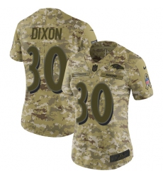 Women's Nike Baltimore Ravens #30 Kenneth Dixon Limited Camo 2018 Salute to Service NFL Jersey