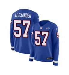 Women's Nike Buffalo Bills #57 Lorenzo Alexander Limited Royal Blue Therma Long Sleeve NFL Jersey