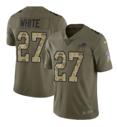 Youth Nike Buffalo Bills #27 Tre'Davious White Limited Olive/Camo 2017 Salute to Service NFL Jersey