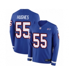 Men's Nike Buffalo Bills #55 Jerry Hughes Limited Royal Blue Therma Long Sleeve NFL Jersey