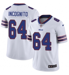 Men's Nike Buffalo Bills #64 Richie Incognito White Vapor Untouchable Limited Player NFL Jersey