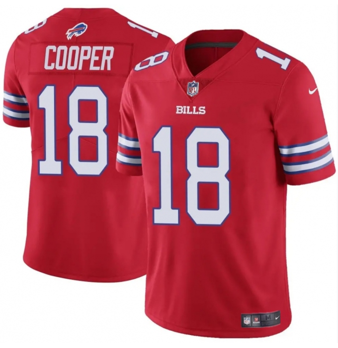 Men's Buffalo Bills #18 Amari Cooper Red 2024 Vapor Untouchable Limited Football Stitched Jersey