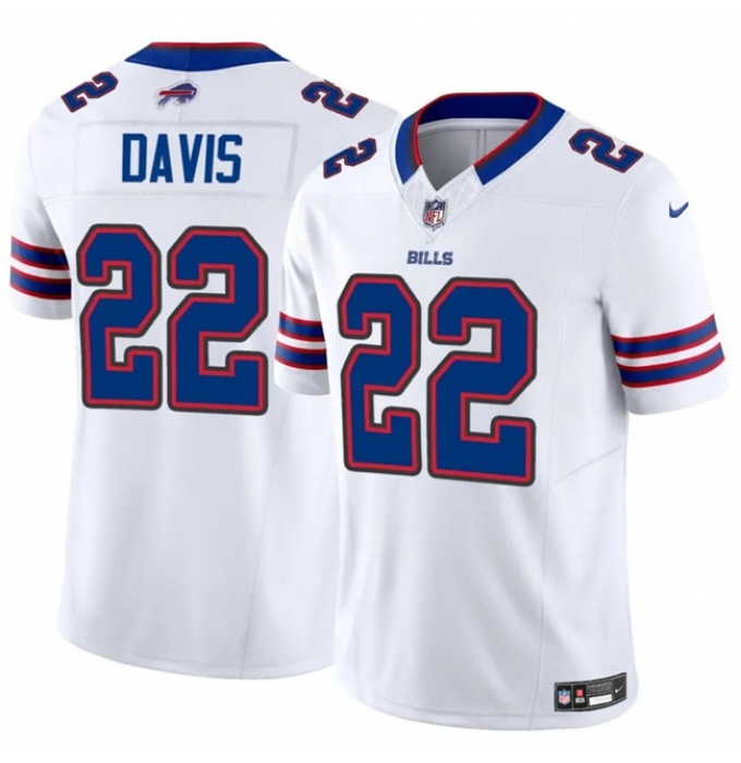 Men's Buffalo Bills #22 Ray Davis White 2024 F.U.S.E. Vapor Untouchable Limited Stitched Football Jersey