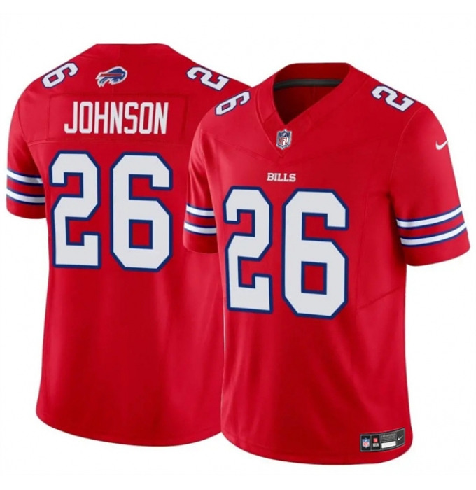 Men's Buffalo Bills #26 Ty Johnson Red 2024 F.U.S.E. Vapor Untouchable Limited Stitched Football Jersey