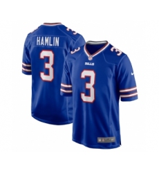Men's Buffalo Bills #3 Damar Hamlin blue Jersey
