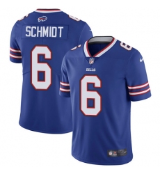 Men's Nike Buffalo Bills #6 Colton Schmidt Royal Blue Team Color Vapor Untouchable Limited Player NFL Jersey