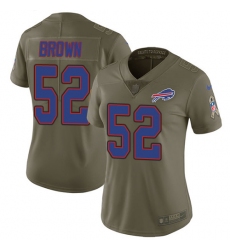 Women's Nike Buffalo Bills #52 Preston Brown Limited Olive 2017 Salute to Service NFL Jersey