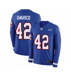 Men's Nike Buffalo Bills #42 Patrick DiMarco Limited Royal Blue Therma Long Sleeve NFL Jersey