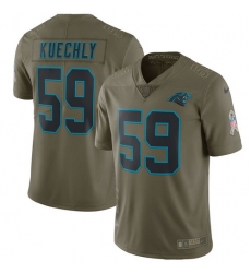 Youth Nike Carolina Panthers #59 Luke Kuechly Limited Olive 2017 Salute to Service NFL Jersey
