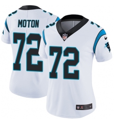 Women's Nike Carolina Panthers #72 Taylor Moton White Vapor Untouchable Limited Player NFL Jersey