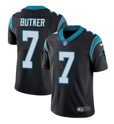 Youth Nike Carolina Panthers #7 Harrison Butker Black Team Color Vapor Untouchable Limited Player NFL Jersey