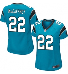 Women's Nike Carolina Panthers #22 Christian McCaffrey Game Blue Alternate NFL Jersey