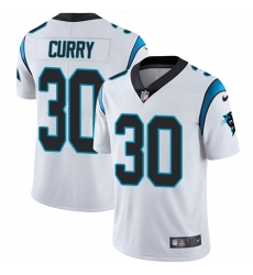 Youth Nike Carolina Panthers #30 Stephen Curry White Vapor Untouchable Limited Player NFL Jersey