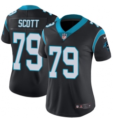 Women's Nike Carolina Panthers #79 Chris Scott Black Team Color Vapor Untouchable Limited Player NFL Jersey