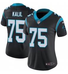 Women's Nike Carolina Panthers #75 Matt Kalil Black Team Color Vapor Untouchable Limited Player NFL Jersey