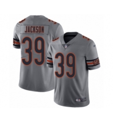 Men's Chicago Bears #39 Eddie Jackson Limited Silver Inverted Legend Football Jersey