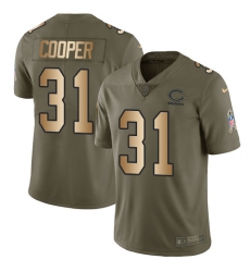 Men's Nike Chicago Bears #31 Marcus Cooper Limited Olive/Gold Salute to Service NFL Jersey