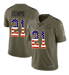 Men's Nike Chicago Bears #21 Quintin Demps Limited Olive/USA Flag Salute to Service NFL Jersey