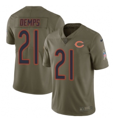 Youth Nike Chicago Bears #21 Quintin Demps Limited Olive 2017 Salute to Service NFL Jersey