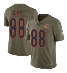 Youth Nike Chicago Bears #88 Dion Sims Limited Olive 2017 Salute to Service NFL Jersey