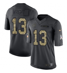 Men's Nike Chicago Bears #13 Kendall Wright Limited Black 2016 Salute to Service NFL Jersey