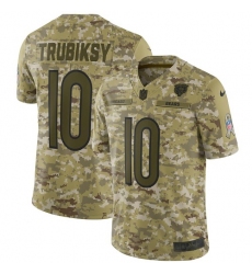 Youth Nike Chicago Bears #10 Mitchell Trubisky Limited Camo 2018 Salute to Service NFL Jersey