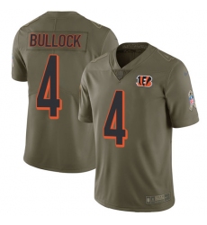 Men's Nike Cincinnati Bengals #4 Randy Bullock Limited Olive 2017 Salute to Service NFL Jersey
