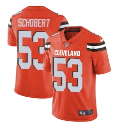 Youth Nike Cleveland Browns #53 Joe Schobert Orange Alternate Vapor Untouchable Limited Player NFL Jersey
