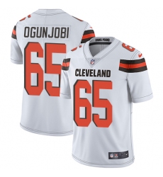 Youth Nike Cleveland Browns #65 Larry Ogunjobi White Vapor Untouchable Limited Player NFL Jersey