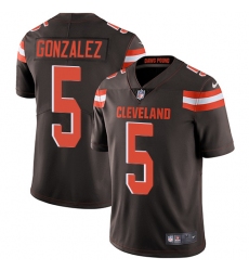 Men's Nike Cleveland Browns #5 Zane Gonzalez Brown Team Color Vapor Untouchable Limited Player NFL Jersey