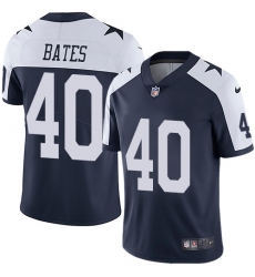 Men's Nike Dallas Cowboys #40 Bill Bates Navy Blue Throwback Alternate Vapor Untouchable Limited Player NFL Jersey