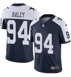 Men's Nike Dallas Cowboys #94 Charles Haley Navy Blue Throwback Alternate Vapor Untouchable Limited Player NFL Jersey