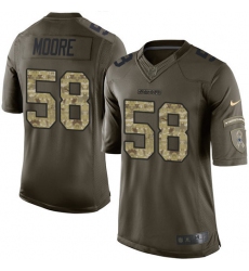 Men's Nike Dallas Cowboys #58 Damontre Moore Elite Green Salute to Service NFL Jersey