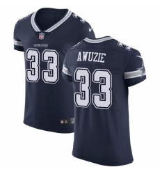 Men's Nike Dallas Cowboys #33 Chidobe Awuzie Navy Blue Team Color Vapor Untouchable Elite Player NFL Jersey