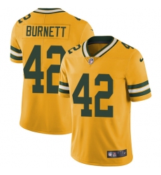 Men's Nike Green Bay Packers #42 Morgan Burnett Limited Gold Rush Vapor Untouchable NFL Jersey
