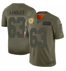 Youth Green Bay Packers #63 Corey Linsley Limited Camo 2019 Salute to Service Football Jersey