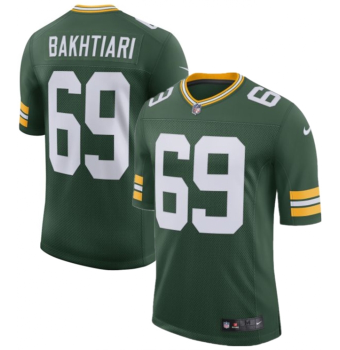 Men's Green Bay Packers #69 David Bakhtiari Green 2025 Vapor Untouchable Limited Football Stitched Jersey