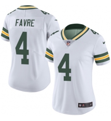 Women's Nike Green Bay Packers #4 Brett Favre White Vapor Untouchable Limited Player NFL Jersey