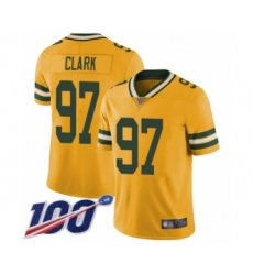 Youth Green Bay Packers #97 Kenny Clark Limited Gold Rush Vapor Untouchable 100th Season Football Jersey