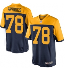 Men's Nike Green Bay Packers #78 Jason Spriggs Limited Navy Blue Alternate NFL Jersey
