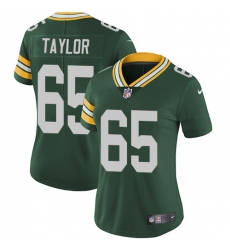 Women's Nike Green Bay Packers #65 Lane Taylor Green Team Color Vapor Untouchable Limited Player NFL Jersey