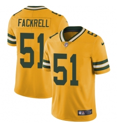 Men's Nike Green Bay Packers #51 Kyler Fackrell Limited Gold Rush Vapor Untouchable NFL Jersey