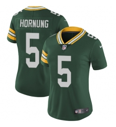 Women's Nike Green Bay Packers #5 Paul Hornung Green Team Color Vapor Untouchable Limited Player NFL Jersey