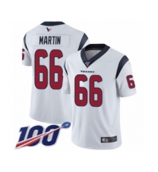 Men's Houston Texans #66 Nick Martin White Vapor Untouchable Limited Player 100th Season Football Jersey