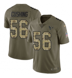 Men's Nike Houston Texans #56 Brian Cushing Limited Olive/Camo 2017 Salute to Service NFL Jersey