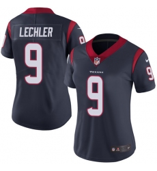 Women's Nike Houston Texans #9 Shane Lechler Limited Navy Blue Team Color Vapor Untouchable NFL Jersey