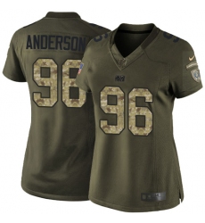 Women's Nike Indianapolis Colts #96 Henry Anderson Elite Green Salute to Service NFL Jersey
