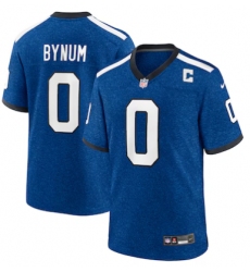 Men's Indianapolis Colts #0 Camryn Bynum Limited Blue Heather Royal Alternate 2 Indiana Nights Jersey