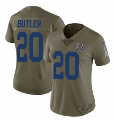 Women's Nike Indianapolis Colts #20 Darius Butler Limited Olive 2017 Salute to Service NFL Jersey