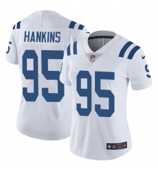 Women's Nike Indianapolis Colts #95 Johnathan Hankins White Vapor Untouchable Limited Player NFL Jersey